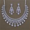 American Diamond Classic Necklace with Rhodium Plating 2 Tone Plating Mehndi Plating Carat Plating