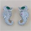 American Diamond Animal Brooch with Rhodium Plating