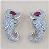 American Diamond Animal Brooch with Rhodium Plating