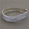 American Diamond Openable kada with Rhodium Plating 2 Tone Plating Mehndi Plating
