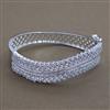 American Diamond Openable kada with Rhodium Plating 2 Tone Plating Mehndi Plating