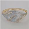American Diamond Openable kada with Rhodium Plating 2 Tone Plating