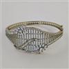 American Diamond Openable kada with Rhodium Plating 2 Tone Plating