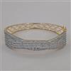 American Diamond Openable kada with Rhodium Plating 2 Tone Plating Mehndi Plating