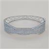 American Diamond Openable kada with Rhodium Plating 2 Tone Plating Mehndi Plating
