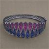 American Diamond Openable kada with Black Plating