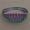 American Diamond Openable kada with Black Plating