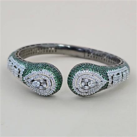 American Diamond Classic Kada with Black Plating