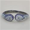 American Diamond Classic Kada with Black Plating