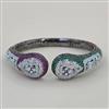 American Diamond Classic Kada with Black Plating