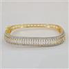 American Diamond Openable kada with Rhodium Plating 2 Tone Plating Carat Plating