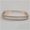 American Diamond Openable kada with Rhodium Plating 2 Tone Plating Carat Plating