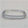 American Diamond Openable kada with Rhodium Plating 2 Tone Plating Carat Plating