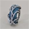 American Diamond Adjustable Ring with Black Plating