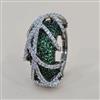 American Diamond Adjustable Ring with Black Plating