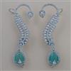 American Diamond Earcuff with Rhodium Plating