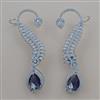 American Diamond Earcuff with Rhodium Plating