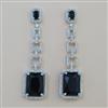 American Diamond Classic Earring with Rhodium Plating
