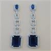 American Diamond Classic Earring with Rhodium Plating