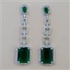 American Diamond Classic Earring with Rhodium Plating