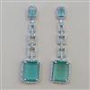 American Diamond Classic Earring with Rhodium Plating