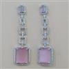 American Diamond Classic Earring with Rhodium Plating