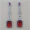 American Diamond Classic Earring with Rhodium Plating