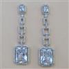 American Diamond Classic Earring with Rhodium Plating