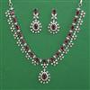 American Diamond Classic Necklace with Rhodium Plating