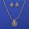 American Diamond Classic Pendant Set with 2 Tone Plating