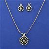 American Diamond Classic Pendant Set with Mehndi Plating