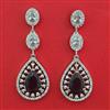 American Diamond Classic Earring with Rhodium Plating