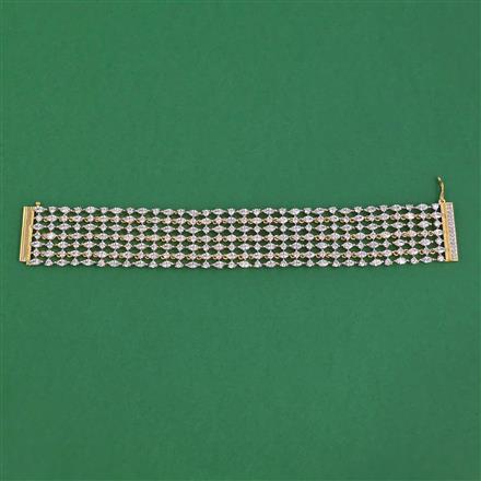 American Diamond Classic Bracelet with 2 Tone Plating