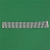 American Diamond Classic Bracelet with Rhodium Plating Mehndi Plating