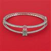 American Diamond Openable kada with Rhodium Plating
