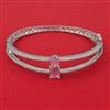 American Diamond Openable kada with Rhodium Plating