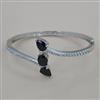 American Diamond Openable kada with Rhodium Plating