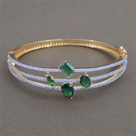 American Diamond Openable kada with 2 Tone Plating