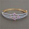 American Diamond Openable kada with 2 Tone Plating