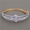 American Diamond Openable kada with 2 Tone Plating