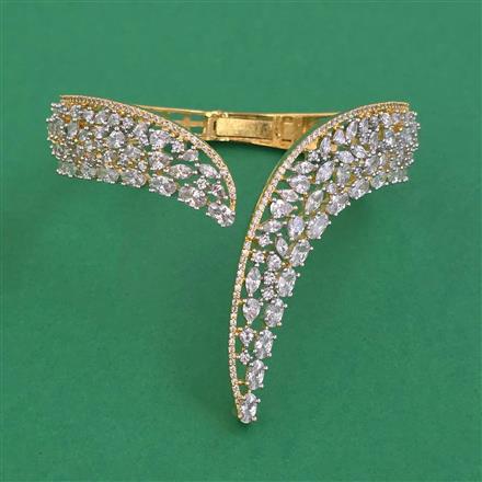 American Diamond Classic Kada with 2 Tone Plating