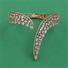 American Diamond Classic Kada with Rhodium Plating Mehndi Plating