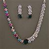American Diamond Classic Necklace with Carat Plating