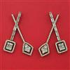 American Diamond Classic Earring with Rhodium Plating 2 Tone Plating Mehndi Plating