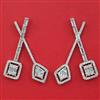 American Diamond Classic Earring with Rhodium Plating 2 Tone Plating Mehndi Plating