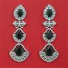 American Diamond Classic Earring with Rhodium Plating