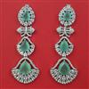 American Diamond Classic Earring with Rhodium Plating