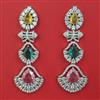 American Diamond Classic Earring with Rhodium Plating