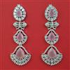 American Diamond Classic Earring with Rhodium Plating