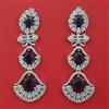 American Diamond Classic Earring with Rhodium Plating